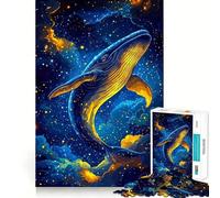 Rompecabezas de Ballena en el Espacio 1000 Piezas Juguete para desarrollar la Capacidad cognitiva Superficie Lisa y sin Rebabas Actividad Relajante para Grupos en Interiores (38x26cm)