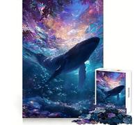 Rompecabezas de Ballena en un océano Colorido de 1000 Piezas Piensa, Entrena, Disfruta, hazlo tú Mismo Bordes definidos Sorpresa de cumpleaños (38x52cm)