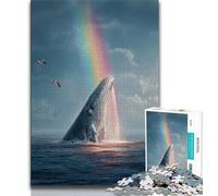 Rompecabezas de Ballena misteriosa para Adultos 1000 Piezas para Adolescentes un Juego desafiante y Familiar Que interactúa Entre Padres e Hijos (26x38cm)