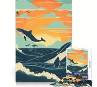 Rompecabezas de Ballenas al Atardecer para Adolescentes, 1000 Piezas, Ideal para concentrarse, Relajarse y Disfrutar del Tiempo Libre Se encajan Perfectamente (38x26cm)