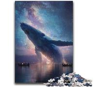 Rompecabezas de Ballenas en el Cielo Estrellado de 2000 Piezas para Adolescentes, Juego de Preguntas y respuestas, decoración de Pared, cumpleaños y Navidad (70x100cm)