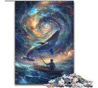 Rompecabezas de Ballenas en el Espacio de 1000 Piezas para Adultos, Ideal para Pasar el rato en casa, Regalo de cumpleaños, decoración de Pared para Mayores de 14 años (50x75cm)