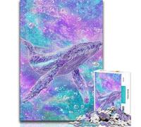Rompecabezas de Ballenas espirituales majestuosas para Adolescentes, 1000 Piezas, Juego desafiante y Familiar con Piezas Completamente entrelazadas de Formas aleatorias, 38x26cm