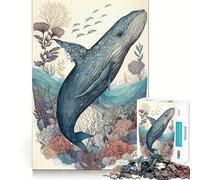 Rompecabezas de Ballenas para Adultos 1000 Piezas para desarrollar la Memoria Divertido de Alta precisión fácil de Aprender para Disfrutar en Familia (38x52cm)