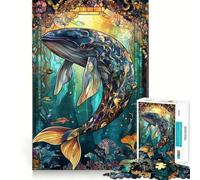 Rompecabezas de Ballenas para Adultos de 1000 Piezas Diversión para Entrenar la Mente Piezas sin Rebabas y de Corte Limpio Actividad para Compartir en Familia (38x26cm)