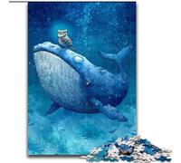 Rompecabezas de Ballenas y búhos para Adolescentes, a Partir de 14 años, Divertidos Juegos, Actividades en casa, Regalos de cumpleaños y de Viaje (26x38cm)