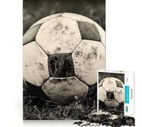 Rompecabezas de balón de fútbol en el césped para Adolescentes, 1000 Piezas, Juego Mental, Juguete Relajante, Corte preciso, (38x52cm)