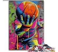 Rompecabezas de Baloncesto al óleo para Adolescentes, 1000 Piezas, Juguetes educativos, Juegos antiestrés, Lista de Deseos con Papá Noel (50x75cm)