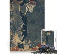 Rompecabezas de Baloncesto con diseño de Mates, 1000 Piezas para adolescentesCreativo, fácil de Usar, con Bordes precisosRegalo de Navidad (38x52cm)