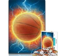 Rompecabezas de Baloncesto con Llamas para Adultos 1000 Piezas Juguetes educativos interacción Entre Padres e Hijos 38x26cm