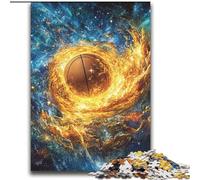 Rompecabezas de Baloncesto con Llamas para Adultos y Adolescentes, Noches de Juegos, Juguete Colorido para Regalar en casa (70x100cm)