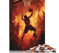 Rompecabezas de Baloncesto en el Infierno, Juguete de descompresión, Rompecabezas Rectangular de Papel para niños y Adultos a Partir de 12 años, 1000 Piezas (26 x 38 cm)