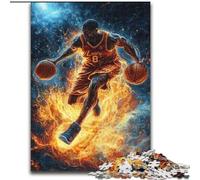Rompecabezas de Baloncesto en Llamas de 1000 Piezas para Adolescentes Un Juego desafiante Ideal para Regalar a Toda la Familia (50x75cm)