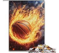 Rompecabezas de Baloncesto en Llamas para Adultos y Adolescentes, 1000 Piezas, Juguete Educativo antiestrés, Toda la Familia (26x38cm)
