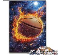 Rompecabezas de Baloncesto Flame de 1000 Piezas para Adultos y Adolescentes Juego desafiante y Divertido para Disfrutar en Familia Regalo de cumpleaños, decoración de Pared 26x38cm
