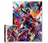 Rompecabezas de baloncesto Slam Dunk Jigsaw para adultos, 1000 piezas, explosivo, atlete, escena de baloncesto, rompecabezas DIY para juegos de actividad familiar, deportes, decoración de pared