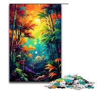 Rompecabezas de bambú de 1000 Piezas Colorido y Hermoso para Adultos Ideal para Adolescentes de 14 años en adelante 75 x 50 cm.