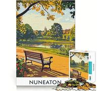 Rompecabezas de Banco del Parque Nuneaton, 1000 Piezas para Adolescentes, para Recordar, estimular, Momentos de Tranquilidad, Corte Suave, Regalo Elegante (38x26cm)