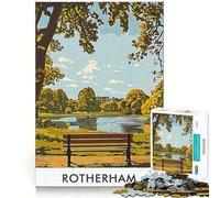 Rompecabezas de Banco del Parque Rotherham de 1000 Piezas para Adolescentes Juguete de lógica Fuerte para Relajarse mentalmente Bordes definidos Regalo Elegante (50x75cm)