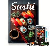 Rompecabezas de Bandeja de Sushi sobre Tabla de Madera para Adultos, 1000 Piezas Piensa en el Juguete Inteligente para el hogar Disfruta de un Corte preciso Decoración de Pared 38x26cm