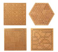 Rompecabezas de bandeja fractal, rompecabezas de madera de difficult duro para adultos, rompecabezas único irregular sin imagen, rompecabezas de pensamiento inverso, desafío de cerebro, regalo de