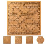 Rompecabezas de bandeja fractal, rompecabezas de madera difficult duro para adultos, rompecabezas único irregular sin imagen, rompecabezas de pensamiento inverso, desafío de cerebro, regalo de juego