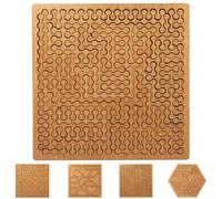 Rompecabezas de bandeja fractal, rompecabezas de madera difficult duro para adultos, rompecabezas único irregular sin imagen, rompecabezas de pensamiento inverso, desafío de cerebro, regalo de juego