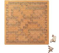 Rompecabezas de bandeja fractal, rompecabezas de madera dura para adultos, rompecabezas de laberinto de forma irregular única, pensamiento inverso, desafiante sin imagen, para fiesta familiar (C)