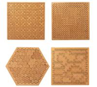 Rompecabezas de bandeja fractal, rompecabezas de madera dura y difícil para adultos, rompecabezas de madera educativo para adultos, portátil, imposible, pensamiento inverso, desafiante, sin imagen (4