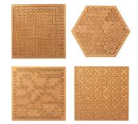 Rompecabezas de Bandeja Fractal: Rompecabezas de Madera Irregular, difícil de descifrar, desafiante y difícil de revertir, Tallado a Mano, Perfecto for la Familia.(4pcs)