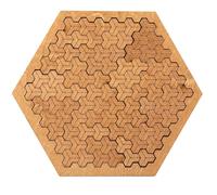 Rompecabezas de bandeja fractal, rompecabezas de madera para adultos, diseño único de laberinto irregular, rompecabezas desafiante sin imagen, juego de pensamiento inverso para entrenamiento cerebral