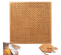 Rompecabezas de bandeja fractal, rompecabezas de madera que dobla la mente, rompecabezas de laberinto creativo irregular único, desafiante de pensamiento inverso, mantiene la agudeza mental para