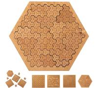 Rompecabezas de bandeja, rompecabezas de madera de difficult duro para adultos, rompecabezas de pensamiento inverso imposible, diseño irregular creativo para entrenamiento cerebral y regalo (#d)