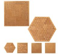 Rompecabezas De Bandeja, Rompecabezas De Madera Difíciles for Adultos, Portátil Imposible De Pensamiento Inverso Sin Imagen(2pcs-e)