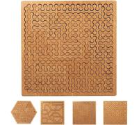 Rompecabezas de bandeja, rompecabezas de madera para adultos, forma irregular, sin imagen, juego de rompecabezas de pensamiento inverso, el mejor regalo para el cerebro (C)