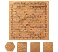 Rompecabezas de bandeja, rompecabezas de madera para adultos, forma irregular, sin imagen, juego de rompecabezas de pensamiento inverso, regalo definitivo (A)