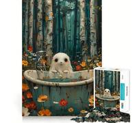 Rompecabezas de bañera con diseño de Fantasma Bohemio para Adultos, 1000 Piezas, lógica Clara, Juguete, pasatiempo Tranquilo, Corte Perfecto, Regalo Elegante (50x75cm)