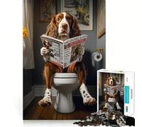 Rompecabezas de baño Springer Spaniel para Adolescentes, 1000 Piezas, lógica Clara, Juguete Divertido y Tranquilo, Corte, cálida Sorpresa 38x52cm