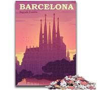 Rompecabezas de Barcelona de 1000 Piezas para Adultos y Adolescentes Juguetes educativos, Juegos antiestrés, Regalos de Amigo Invisible para niños de 14 años 1000 Piezas (26x38cm)
