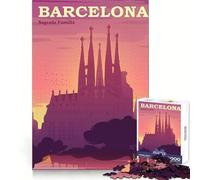 Rompecabezas de Barcelona de 1000 Piezas para adultosDesarrolla la lógica, es un pasatiempo Relajante y Requiere precisiónIdeal (38x52cm)