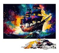 Rompecabezas de Barco Colorido de 1000 Piezas para Adultos, Rompecabezas desafiantes, Rompecabezas de Bricolaje para Adolescentes, 50x75cm/19,68x29,52 Pulgadas