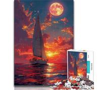 Rompecabezas de Barco en el océano, 1000 Piezas para Adultos y Adolescentes, Ayuda a ejercitar el Cerebro, Juguetes adictivos para Cultivar la Paciencia, interacción Entre Padres e Hijos, 50x75cm