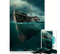 Rompecabezas de Barco hundido bajo el Agua para Adolescentes, 1000 Piezas, Rompecabezas Mental, Divertido y Relajante, Arte para armar, un Bonito Regalo 50x75cm
