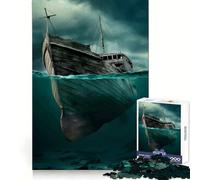 Rompecabezas de Barco hundido bajo el Agua para Adolescentes, 1000 Piezas, Rompecabezas Mental, Divertido y Relajante, Arte para armar, un Bonito Regalo 38x26cm