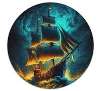 Rompecabezas de Barco Pirata de 1000 Piezas para Adultos, un Regalo Ideal para la diversión Familiar (67,5x67,5cm)