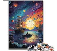 Rompecabezas de Barco Pirata en el Universo para Adolescentes, Juguete Adictivo para el Hogar, Desafío de Inteligencia Mental (70x100cm)