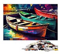 Rompecabezas de Barcos de Colores de 1000 Piezas para Adultos, Rompecabezas desafiantes, Rompecabezas de Bricolaje para Adolescentes, 50x75cm/19,68x29,52 Pulgadas