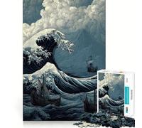 Rompecabezas de Barcos de Vela en Mares tormentosos, 1000 Piezas para Adolescentes, Juguete para estimular la lógica, Juego Relajante, Arte de Borde Premium, Coleccionable 38x52cm