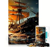 Rompecabezas de Barcos para Adultos, 1000 Piezas, Juguete de lógica Afilada, Divertido, de Corte preciso, Regalo Memorable 38x26cm