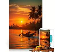 Rompecabezas de Barcos tailandeses de 1000 Piezas para Adultos Juguete de razonamiento y Habilidad Relajación y Calma Corte preciso Regalo conmovedor 38x52cm